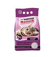 Super Benek Compact Бентонитовый наполнитель для кошачьего туалета с ароматом лаванды 5 л
