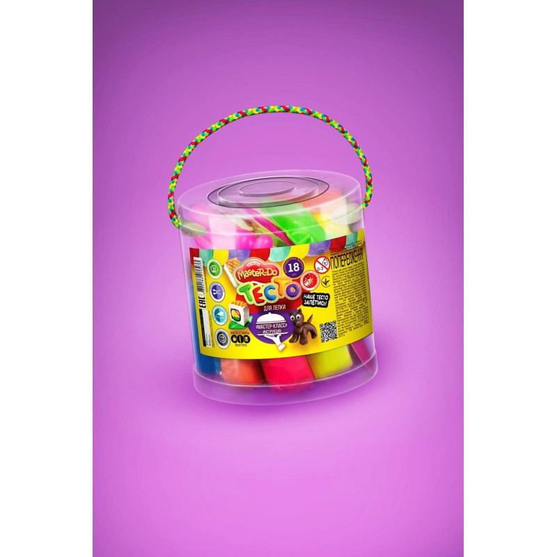 Набор креативного творчества "Тесто для лепки "Master Do" рус туба 18 цветов TMD-01-02