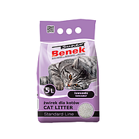 Super Benek Standart Бентонитовый наполнитель для кошачьего туалета с ароматом лаванды 5 л