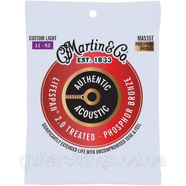 Струны Martin MA535T Phosphor Bronze Threated Custom Light 11-52