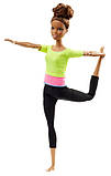 Barbie Made to Move Barbie Yellow Top Барбі йога мулатка Аша, фото 5