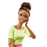 Barbie Made to Move Barbie Yellow Top Барбі йога мулатка Аша, фото 6