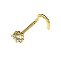 Пирсинг в ноc Лотос из золота с бриллиантом Ювелірне Мистецтво Арт:557120ДБ-3,0
