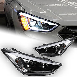 Передні тюнінг LED-льодяники Hyundai IX45 SantaFe 2013-2016 г. Хюндай СантаФе