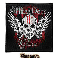 Нашивка Three Days Grace (черепа и крылья) 11х11,5 см.