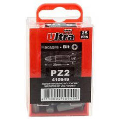Набір біт PZ2×25 мм 1/4" 25 шт S2 ULTRA (4010502)