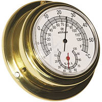 Термометр/гігрометр для інтер'єру квартири готелю офісу судна Altitude 64 мм латунь Delite.