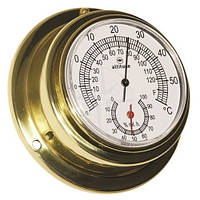 Термометр/гігрометр для інтер'єру квартири готелю офісу судна Altitude 89 мм латунь Delite.