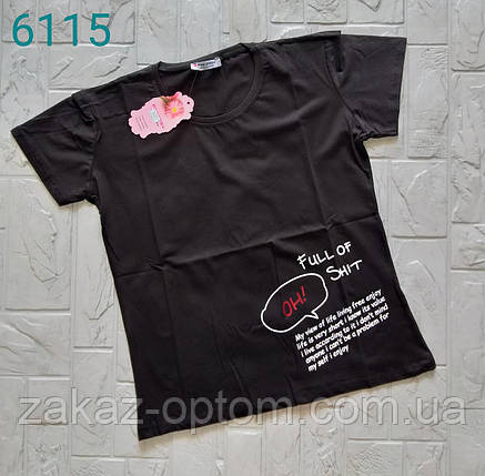 Футболка женская коттон оптом (46-50) Турция -89735, фото 2