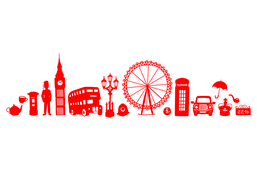 Вінілова інтер'єрна наклейка декор на стіну та шпалери «Британські силуети» з оракалу