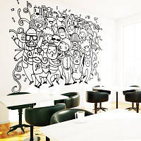 Вінілова інтер'єрна наклейка декор на стіну та шпалери «Дружна команда» з оракалу