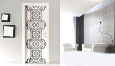 Вінілова інтер'єрна наклейка декор на стіну та шпалери «Орнамент Ампір» з оракалу
