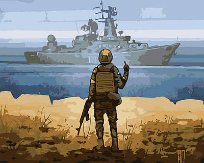 Картина за номерами Kontur 40×50 см. "Напрямок для корабля" ©Boris Groh, DS0405