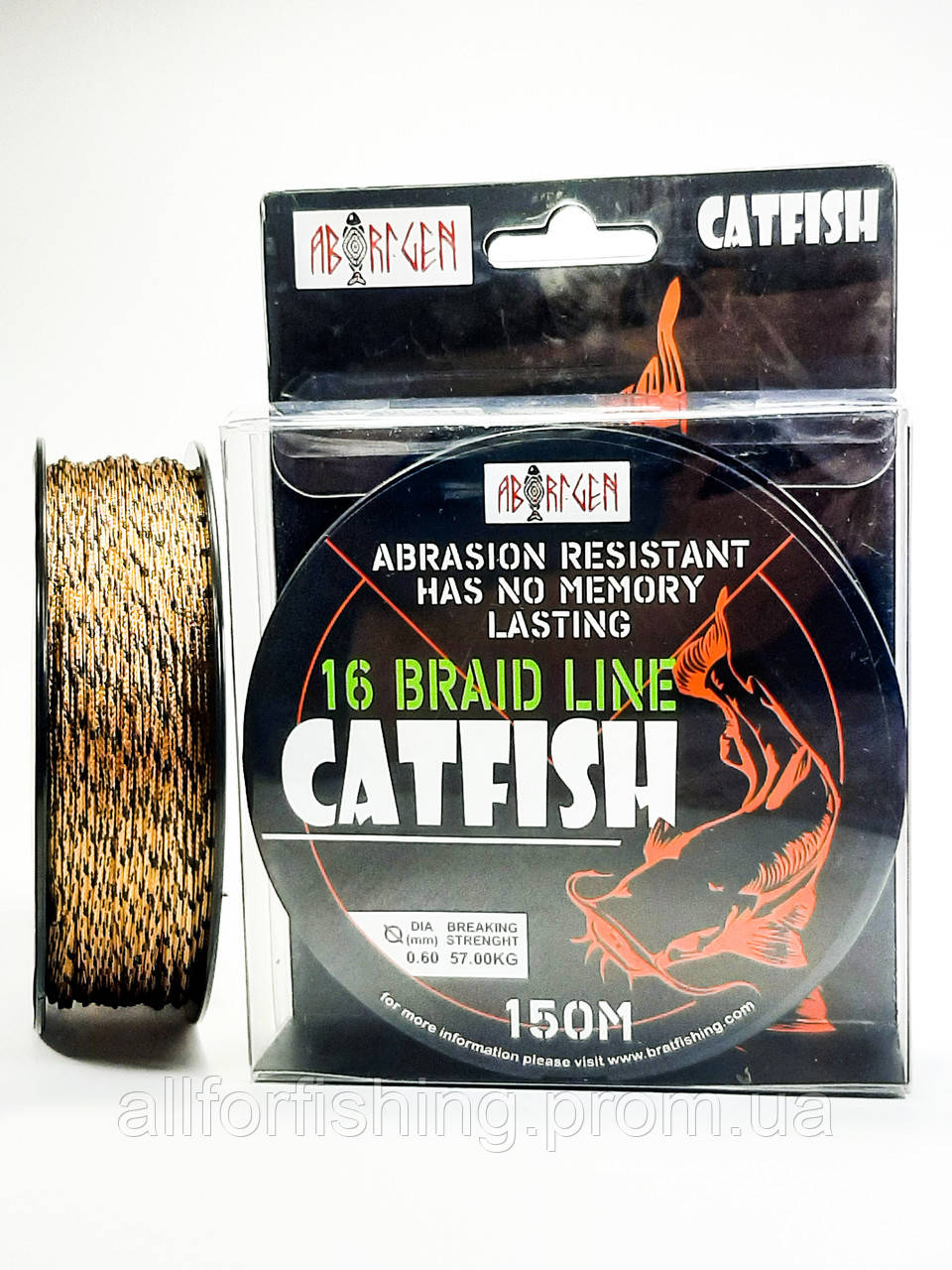 Шнур Bratfishing CATFISH 16 BRAID LINE 150м. 0.80мм. 76.4кг. (ID