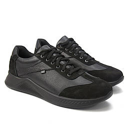 Полегшене літні чоловічі кросівки чорне взуття великих розмірів Rosso Avangard DolGa Run Black BS