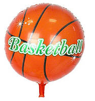 Шар фольгированный круглый Баскетбольный мяч 18" 45 см