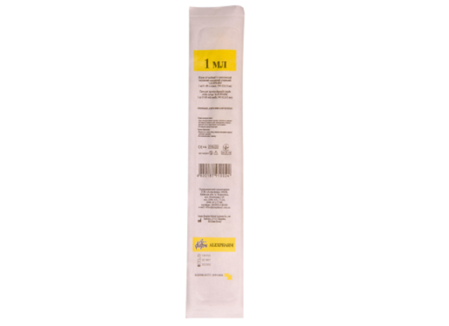 Шприц 1мл U-100 Alexpharm голка 27G 0,4х13мм з'ємна 1шт