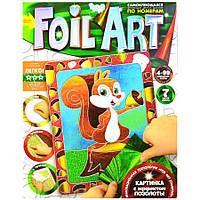 Набор для творчества, "Foil art" 21,5x27 см, аппликация с цветной фольгой, самоклеющаяся аппликация,по номерам