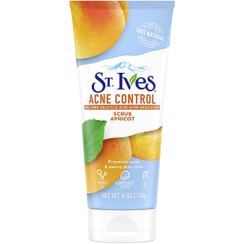 Скраб для жирной и проблемной кожи с абрикосовыми косточками St. Ives Acne Control Apricot Face Scrub 170 г