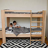 Ліжко двоярусне з ламелями для дітей, фото 3