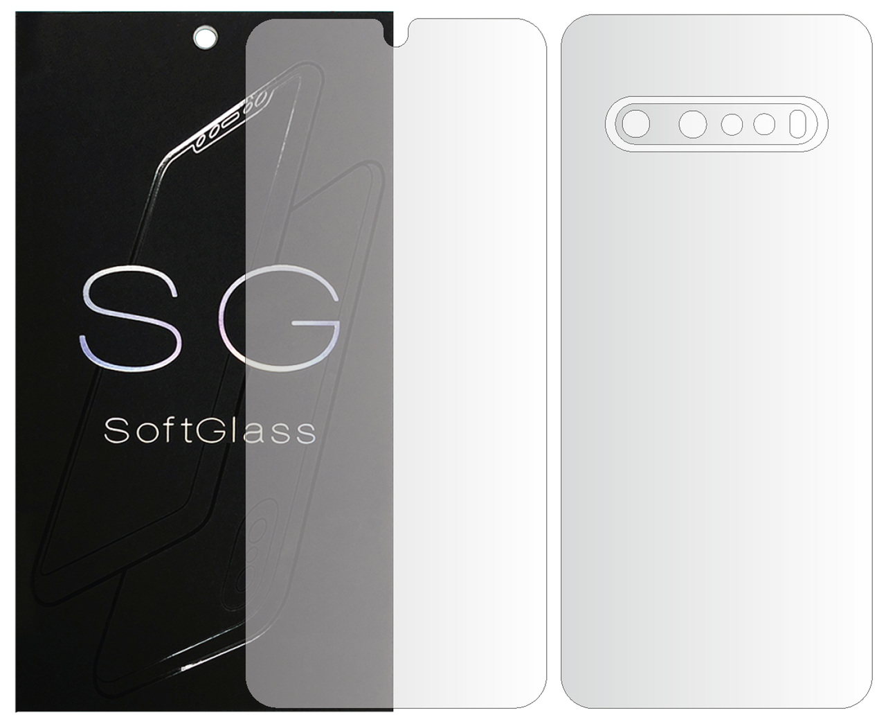 Плівка для Lg v 60 комплект: для передньої і задньої панелі поліуретанова SoftGlass, фото 1