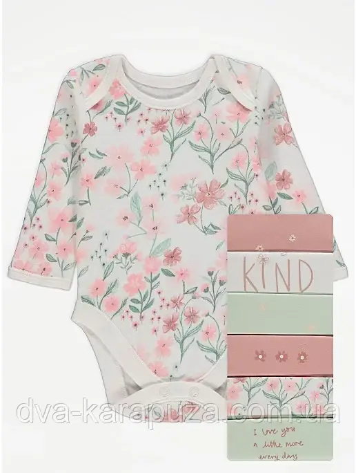 Бодик із довгим рукавом George для недоношених діток, поштучно!, фото 1