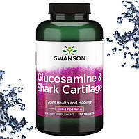 Хондропротектор Swanson Glucosamine & Shark Cartilage (Глюкозамин и Акулий хрящ) 250 таблеток