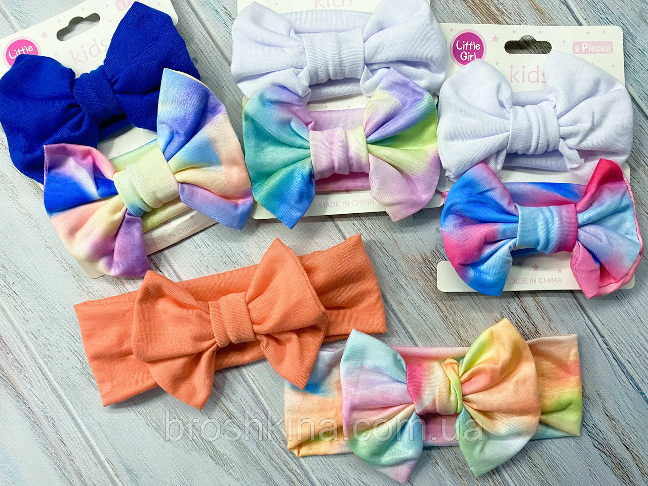 Набір із двох пов'язок гуртом 6 набір/пач., фото 1