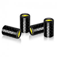 Захисні ковпачки на ніпель для Шевроле Alitek Carbon Style Black Chevrolet (4 шт.)