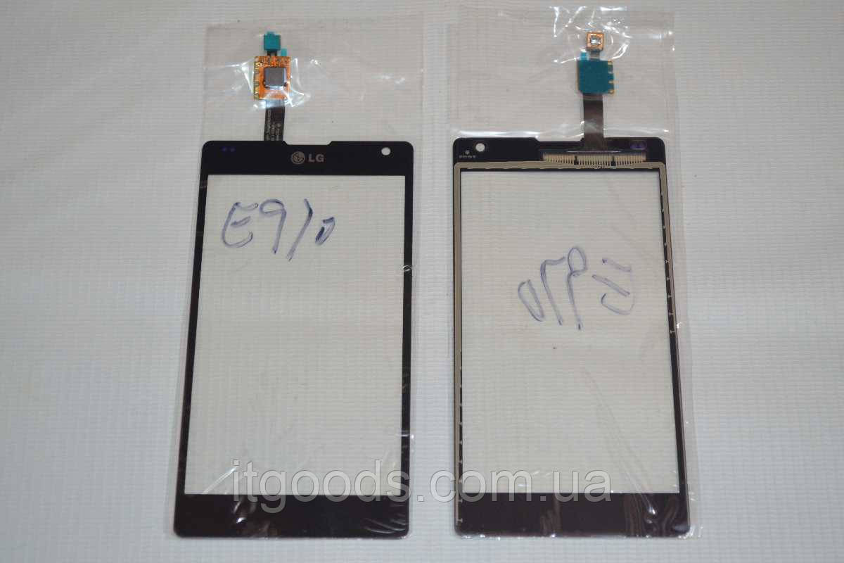 Оригинальный тачскрин / сенсор (сенсорное стекло) для LG Optimus G E970 (черный цвет, чип Synaptics) - фото 1 - id-p260453924