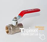 Кульовий кран для води 1/2" ВВ червона ручка RS-К Італія, фото 5