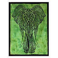 Тканевое панно-картина "Слон Индия" (размер 115х75 см) - аксессуары интерьера, декоративные элементы