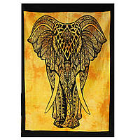 Тканевое панно-картина "Слон Индия" (размер 115х75 см) - аксессуары интерьера, декоративные элементы