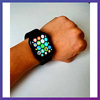 Смарт часы Фитнес браслет трэккер Smart Watch Z37 44mm температура пульсометром тонометром черные + Подарок