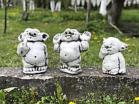 Садовая фигуры из цемента набор Тролли Troll для декора ручной работы 3 штуки