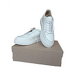 Кросівки кеди жіночі шкіряні Люкс білі розмір 36, фото 4