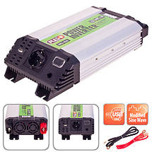 Перетворювач напруги інвертор 12-220 800 ватів PULSO/IMU-820, фото 6