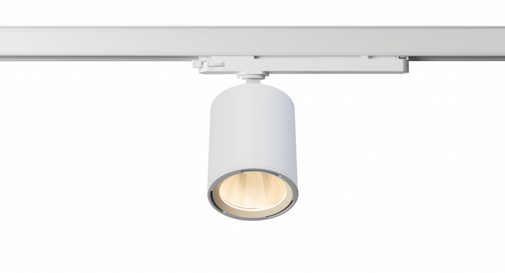 Трековий 3ф світильник 27Вт Ø95мм 3000К 60°для акцентного освітлення білий