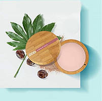 Пудра компактна 352 (персиково-бежевий) ZAO З бамбуковою пудрою, оліями какао, макадамії та каріте