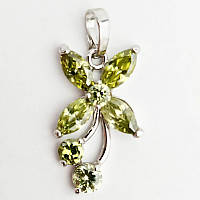 Кулон XР. Родій. Камінь жовтий циркон. Довжина: 25 мм. Ширина: 24 мм.