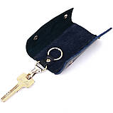Кожана ключиця GRANDE PELLE 11352 Синя, фото 4
