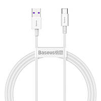 USB кабель Type-C Baseus Superior Series Fast Charging Data  USB For Type-C 66W 6A 1m White (CATYS-02)