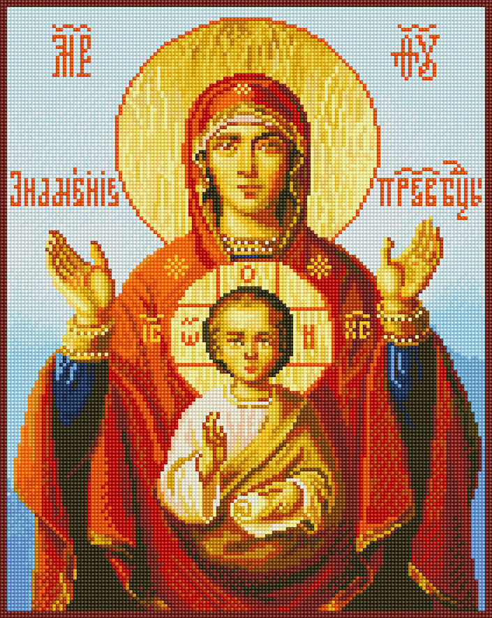 Алмазна вишивка Ікона Божої матері (GJ5872, На підрамнику) Никитошка