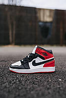 Кроссовки детские Nike Jordan Red Black черные красные на мальчика и девочку стильные удобные осень весна