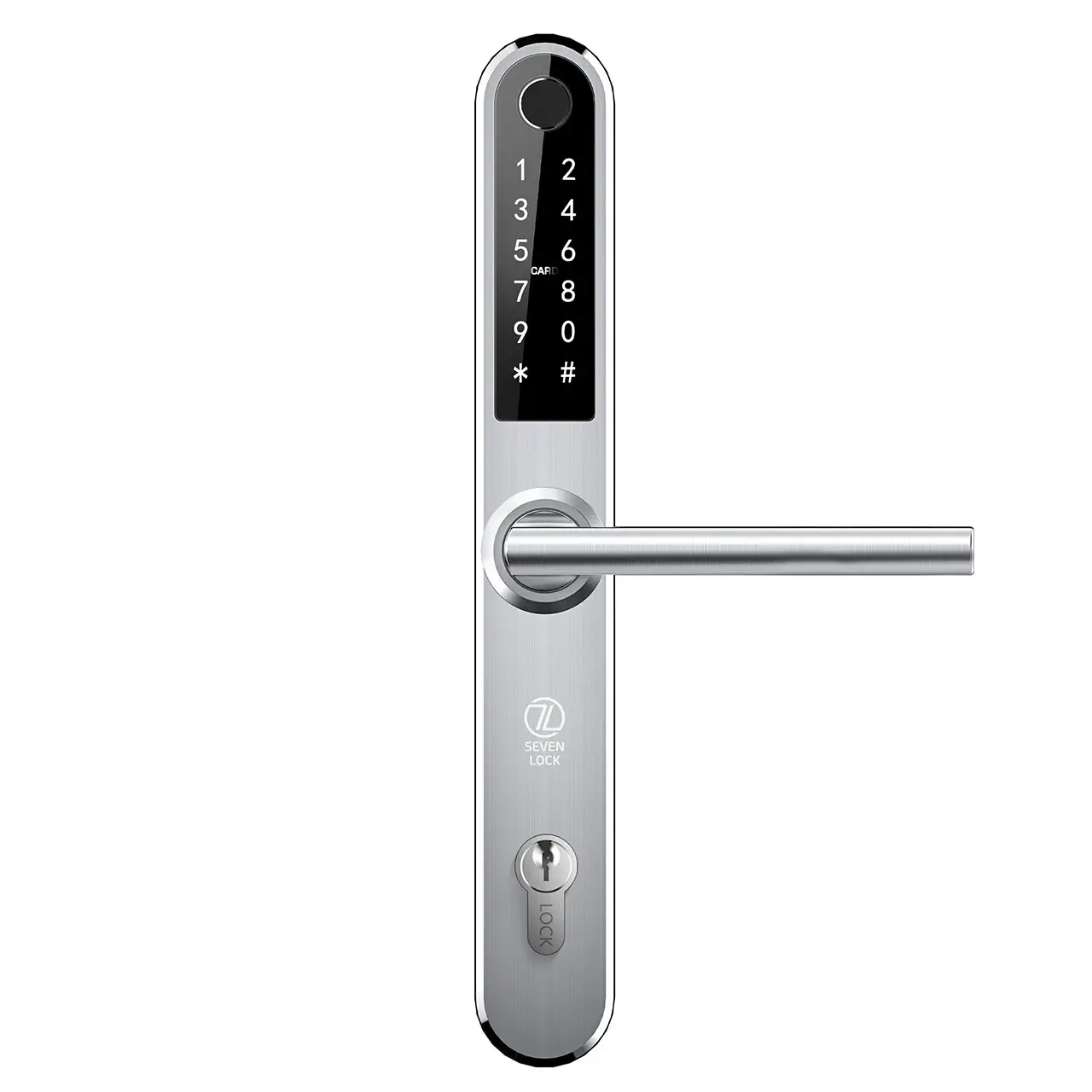 Розумний дверний біометричний замок SEVEN LOCK SL-7761BF silver
