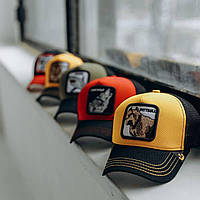 Стильная бейсболка с принтом кепка тракер мужская с регулятором сетка разные цвета