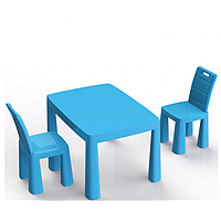 Дитячий пластиковий стіл і два стільці долоні (04680/1) Синій
