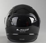 Мотошолом LS2 FF353 Rapid Black чорний глянець, фото 7