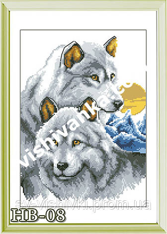 Набір для вишивки хрестиком НВ-08«Вовки», фото 2