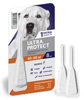 Капли на холку Ultra Protect (Ультра протект) от блох, клещей и комаров для собак весом 40-60 кг Palladium